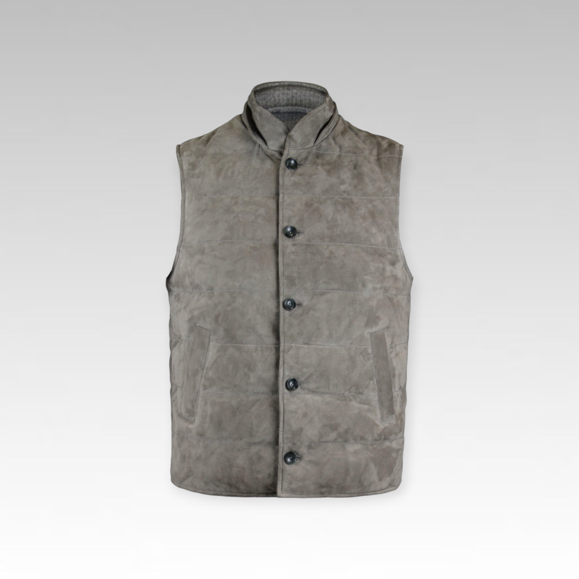 images/virtuemart/product/THE JACK LEATHEHRS EREDI PISCOPO Giubbotto Brad Knit in suede BRAD KNIT REV SMOKE+ANTRACITE no sleeves.png